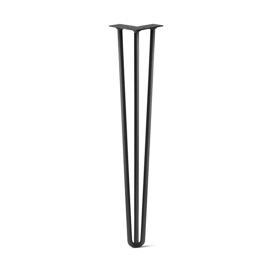 DIY Hairpin Legs Hairpin Legs Jet Black Satin / 32" / 1/2" Hairpin Leg (Sold Separately), 3-Rod Design - Jet Black Satin Powder Coated Finish