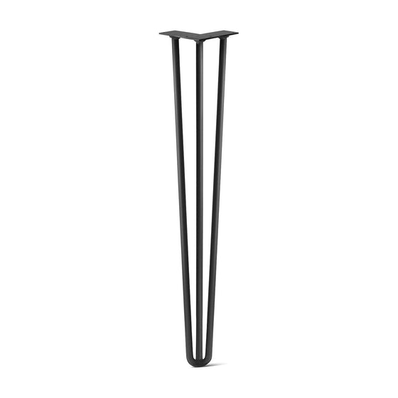 DIY Hairpin Legs Hairpin Legs Jet Black Satin / 33" / 1/2" Hairpin Leg (Sold Separately), 3-Rod Design - Jet Black Satin Powder Coated Finish