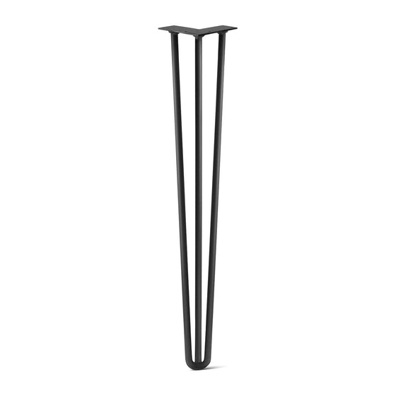 DIY Hairpin Legs Hairpin Legs Jet Black Satin / 34" / 1/2" Hairpin Leg (Sold Separately), 3-Rod Design - Jet Black Satin Powder Coated Finish