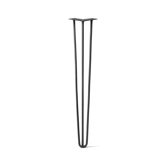 DIY Hairpin Legs Hairpin Legs Jet Black Satin / 34" / 3/8" Hairpin Leg (Sold Separately), 3-Rod Design - Jet Black Satin Powder Coated Finish