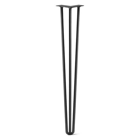 DIY Hairpin Legs Hairpin Legs Jet Black Satin / 36" / 1/2" Hairpin Leg (Sold Separately), 3-Rod Design - Jet Black Satin Powder Coated Finish