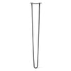 DIY Hairpin Legs Hairpin Legs Jet Black Satin / 39" / 1/2" Hairpin Leg (Sold Separately), 2-Rod Design - Jet Black Satin Powder Coated Finish