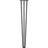 DIY Hairpin Legs Hairpin Legs Jet Black Satin / 39" / 1/2" Hairpin Leg (Sold Separately), 3-Rod Design - Jet Black Satin Powder Coated Finish