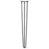 DIY Hairpin Legs Hairpin Legs Jet Black Satin / 40" / 3/8" Hairpin Leg (Sold Separately), 3-Rod Design - Jet Black Satin Powder Coated Finish