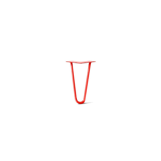 Hairpin Leg (Sold Separately), 2-Rod Design - Satin-Red Powder Coated Finish
