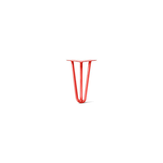 Hairpin Leg (Sold Separately), 3-Rod Design - Satin-Red Powder Coated Finish