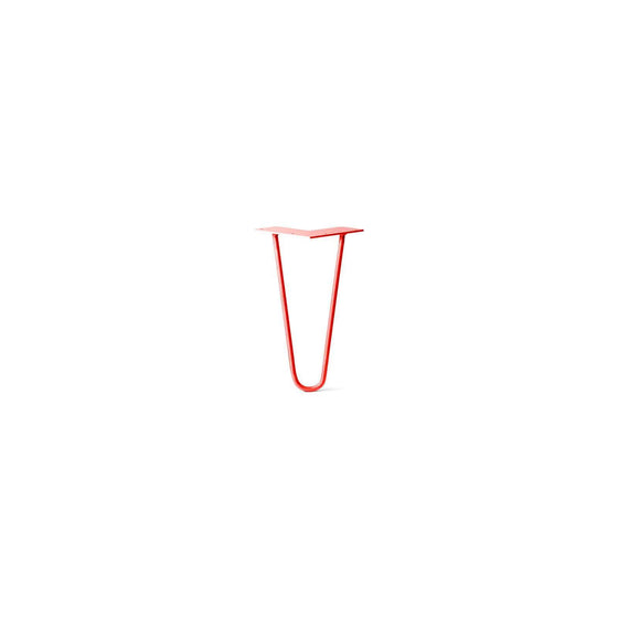 Hairpin Leg (Sold Separately), 2-Rod Design - Satin-Red Powder Coated Finish