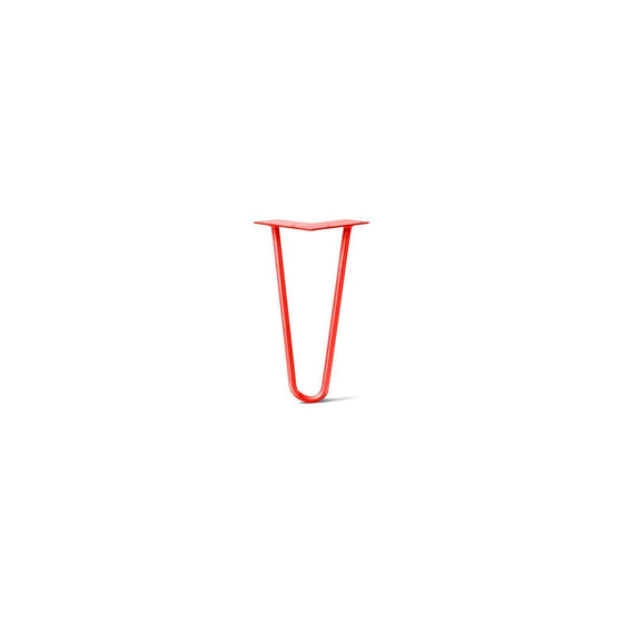 Hairpin Leg (Sold Separately), 2-Rod Design - Satin-Red Powder Coated Finish