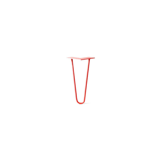 Hairpin Leg (Sold Separately), 2-Rod Design - Satin-Red Powder Coated Finish