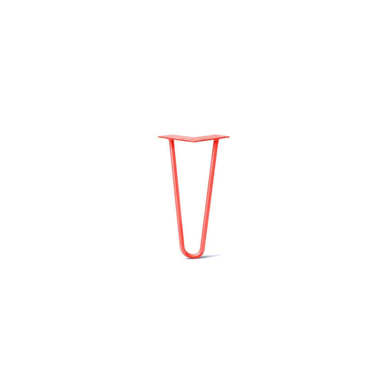 Hairpin Leg (Sold Separately), 2-Rod Design - Satin-Red Powder Coated Finish