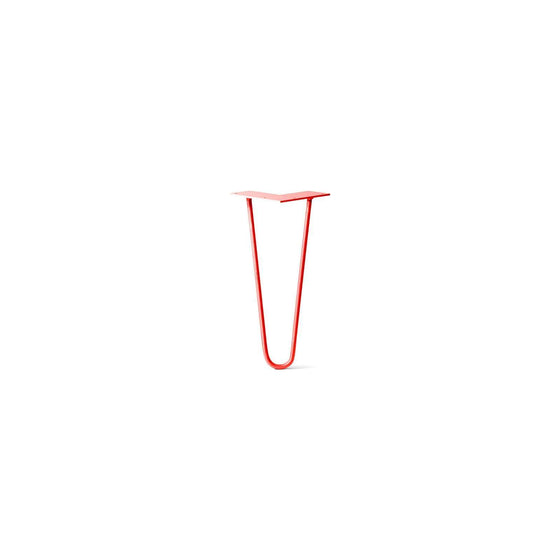 Hairpin Leg (Sold Separately), 2-Rod Design - Satin-Red Powder Coated Finish
