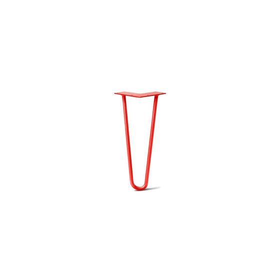 Hairpin Leg (Sold Separately), 2-Rod Design - Satin-Red Powder Coated Finish