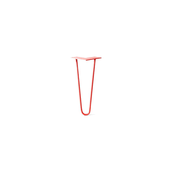 Hairpin Leg (Sold Separately), 2-Rod Design - Satin-Red Powder Coated Finish