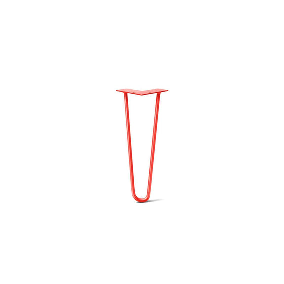 Hairpin Leg (Sold Separately), 2-Rod Design - Satin-Red Powder Coated Finish