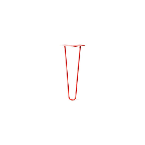 Hairpin Leg (Sold Separately), 2-Rod Design - Satin-Red Powder Coated Finish