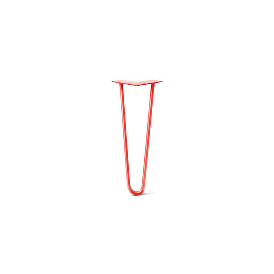Hairpin Leg (Sold Separately), 2-Rod Design - Satin-Red Powder Coated Finish