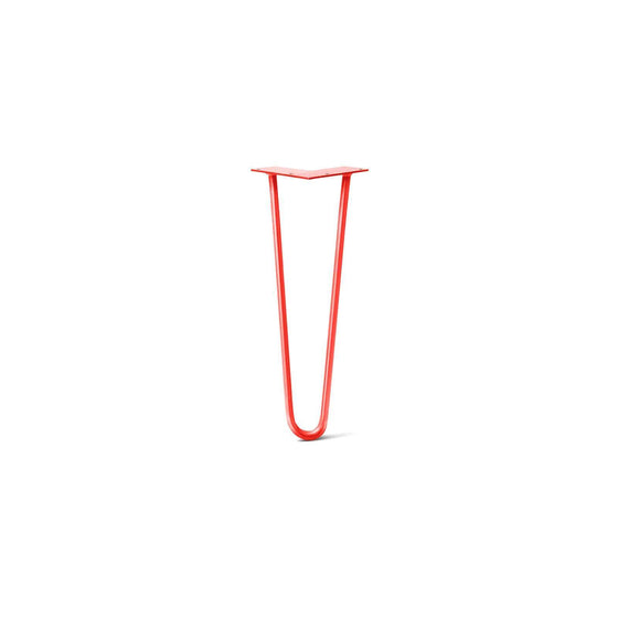 Hairpin Leg (Sold Separately), 2-Rod Design - Satin-Red Powder Coated Finish
