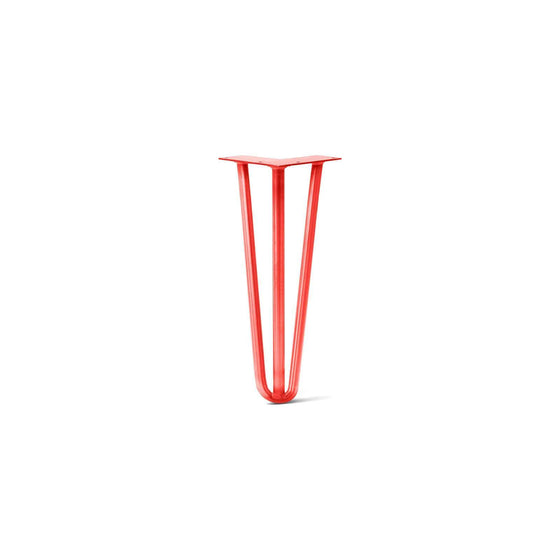 Hairpin Leg (Sold Separately), 3-Rod Design - Satin-Red Powder Coated Finish