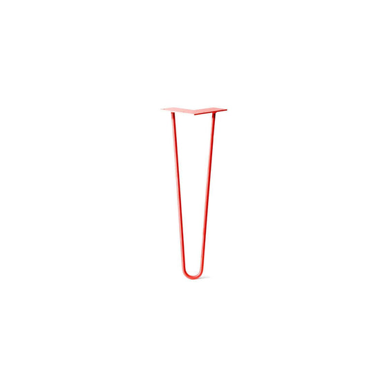 Hairpin Leg (Sold Separately), 2-Rod Design - Satin-Red Powder Coated Finish