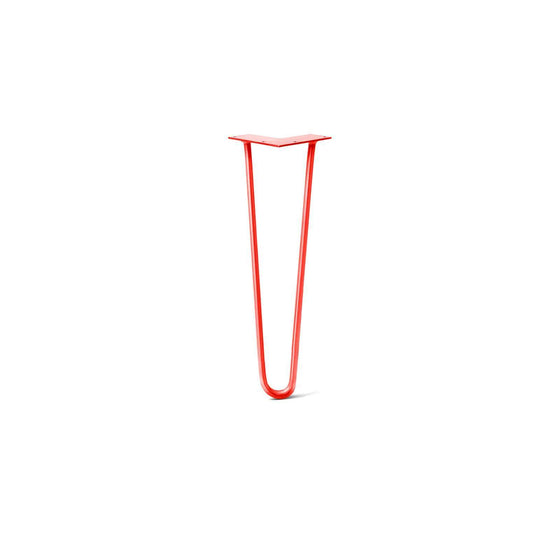 Hairpin Leg (Sold Separately), 2-Rod Design - Satin-Red Powder Coated Finish