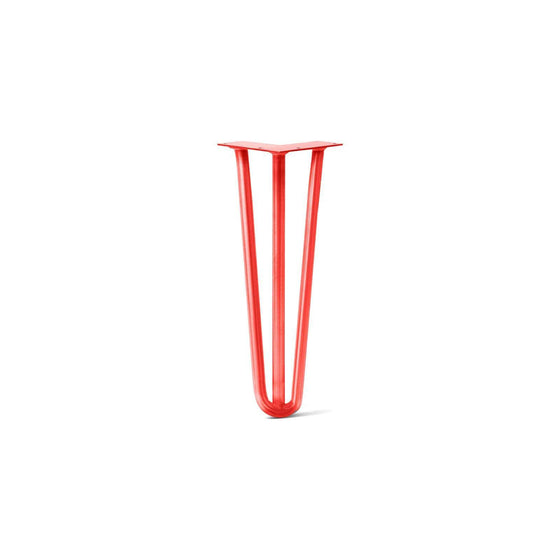 Hairpin Leg (Sold Separately), 3-Rod Design - Satin-Red Powder Coated Finish