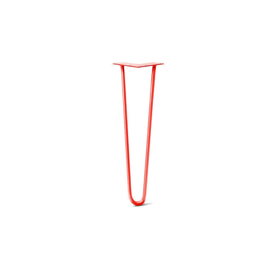 Hairpin Leg (Sold Separately), 2-Rod Design - Satin-Red Powder Coated Finish