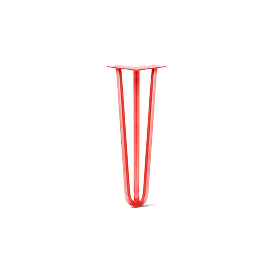 Hairpin Leg (Sold Separately), 3-Rod Design - Satin-Red Powder Coated Finish