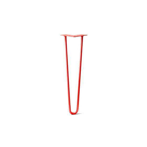 Hairpin Leg (Sold Separately), 2-Rod Design - Satin-Red Powder Coated Finish