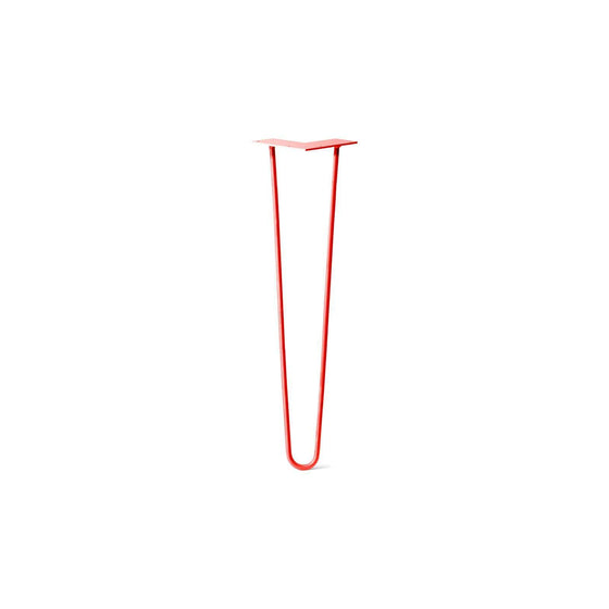 Hairpin Leg (Sold Separately), 2-Rod Design - Satin-Red Powder Coated Finish