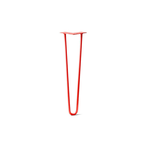Hairpin Leg (Sold Separately), 2-Rod Design - Satin-Red Powder Coated Finish