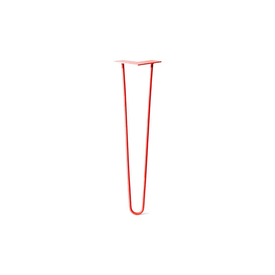 Hairpin Leg (Sold Separately), 2-Rod Design - Satin-Red Powder Coated Finish