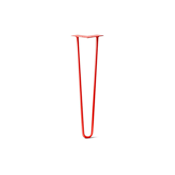 Hairpin Leg (Sold Separately), 2-Rod Design - Satin-Red Powder Coated Finish