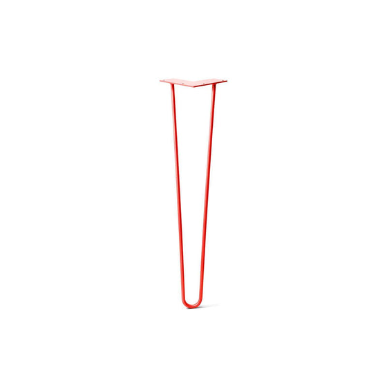 Hairpin Leg (Sold Separately), 2-Rod Design - Satin-Red Powder Coated Finish
