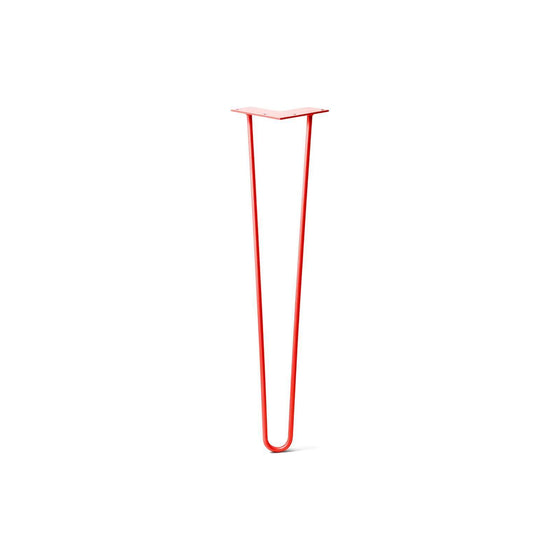Hairpin Leg (Sold Separately), 2-Rod Design - Satin-Red Powder Coated Finish