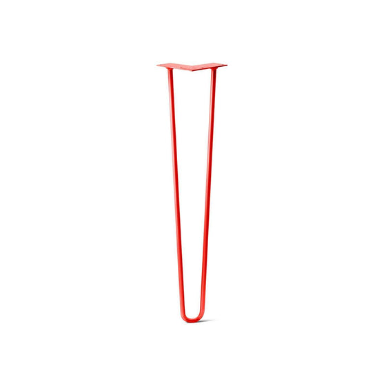 Hairpin Leg (Sold Separately), 2-Rod Design - Satin-Red Powder Coated Finish