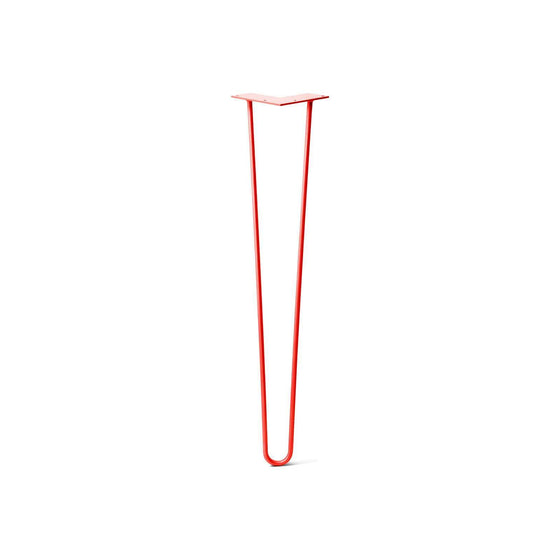 Hairpin Leg (Sold Separately), 2-Rod Design - Satin-Red Powder Coated Finish