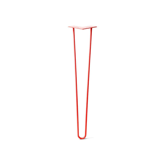 Hairpin Leg (Sold Separately), 2-Rod Design - Satin-Red Powder Coated Finish