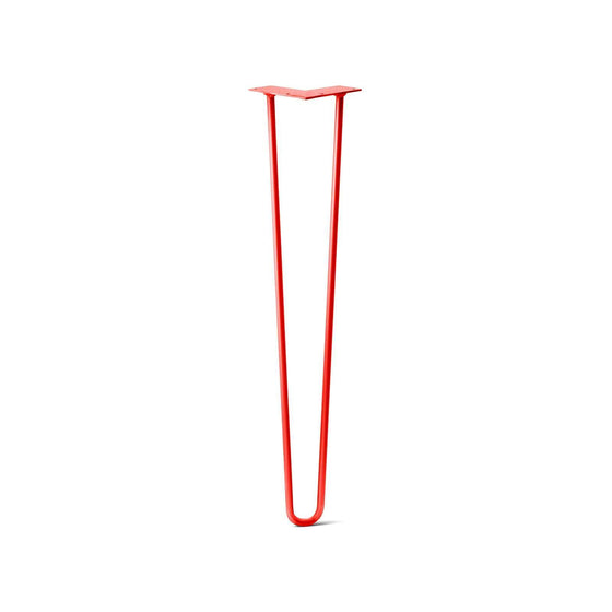 Hairpin Leg (Sold Separately), 2-Rod Design - Satin-Red Powder Coated Finish