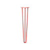 Hairpin Leg (Sold Separately), 3-Rod Design - Satin-Red Powder Coated Finish