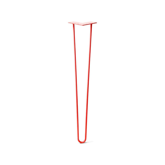 Hairpin Leg (Sold Separately), 2-Rod Design - Satin-Red Powder Coated Finish