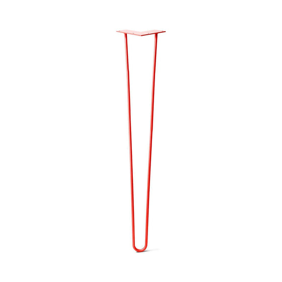Hairpin Leg (Sold Separately), 2-Rod Design - Satin-Red Powder Coated Finish