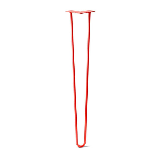Hairpin Leg (Sold Separately), 2-Rod Design - Satin-Red Powder Coated Finish