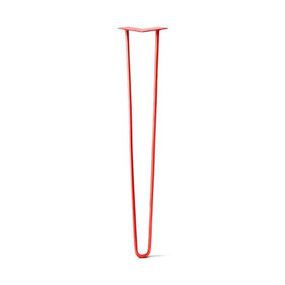 Hairpin Leg (Sold Separately), 2-Rod Design - Satin-Red Powder Coated Finish