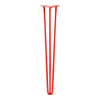 Hairpin Leg (Sold Separately), 3-Rod Design - Satin-Red Powder Coated Finish