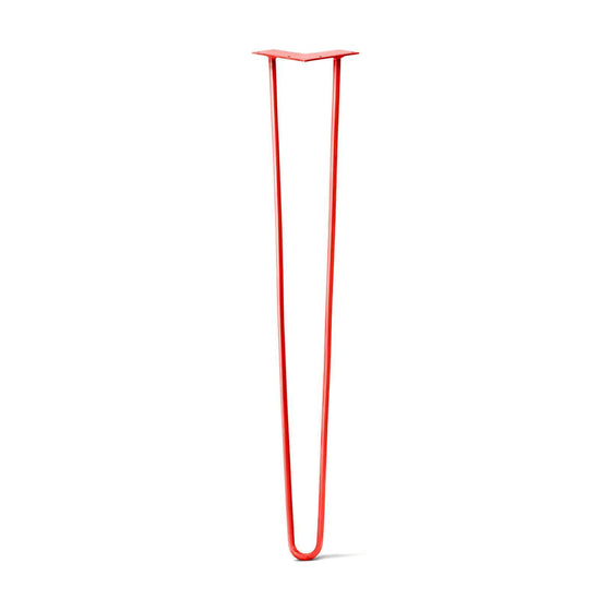 Hairpin Leg (Sold Separately), 2-Rod Design - Satin-Red Powder Coated Finish