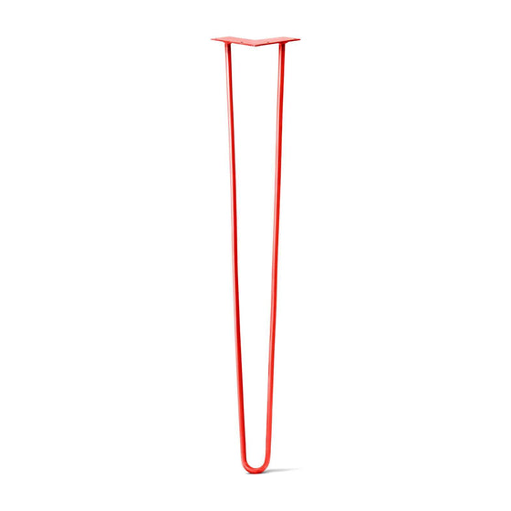 Hairpin Leg (Sold Separately), 2-Rod Design - Satin-Red Powder Coated Finish