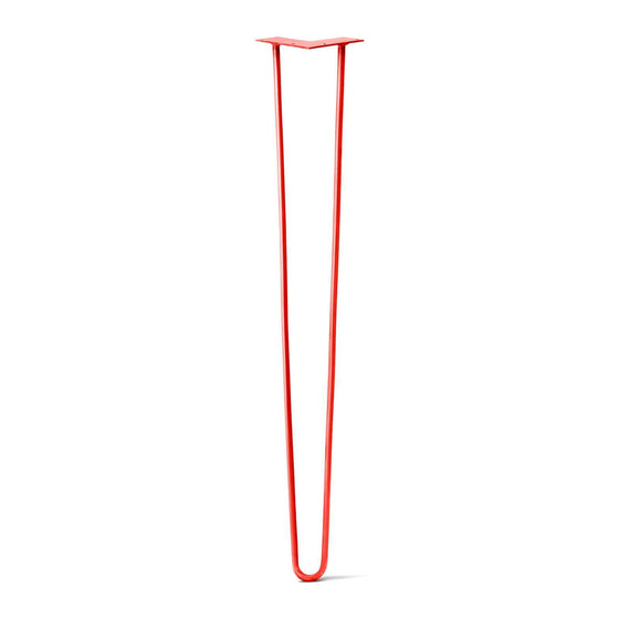 Hairpin Leg (Sold Separately), 2-Rod Design - Satin-Red Powder Coated Finish