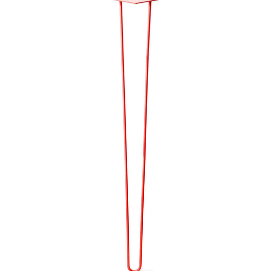 Hairpin Leg (Sold Separately), 2-Rod Design - Satin-Red Powder Coated Finish