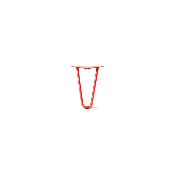 Hairpin Leg (Sold Separately), 2-Rod Design - Satin-Red Powder Coated Finish
