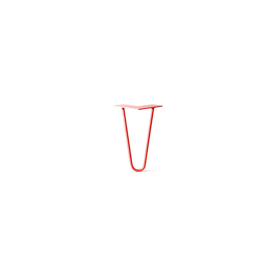 Hairpin Leg (Sold Separately), 2-Rod Design - Satin-Red Powder Coated Finish